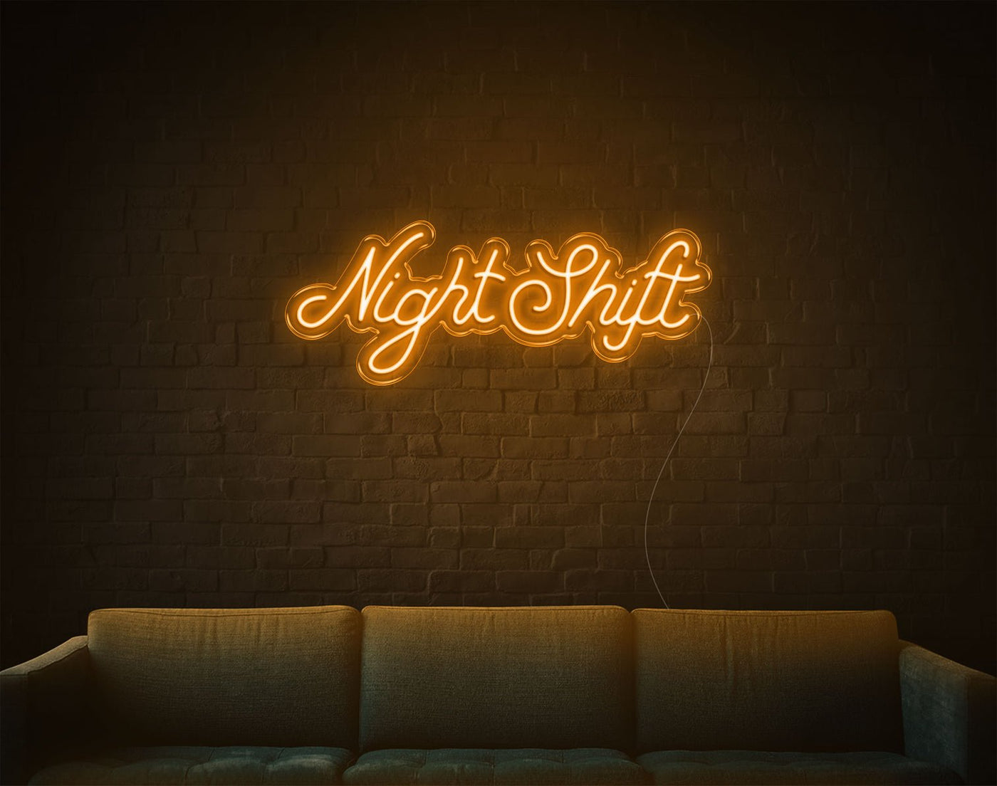 Nightshift LED Neon Sign - 11inch x 30inchOrange