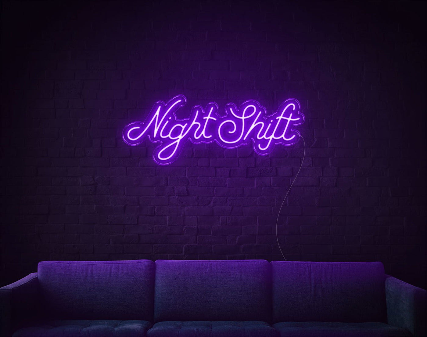 Nightshift LED Neon Sign - 11inch x 30inchPurple