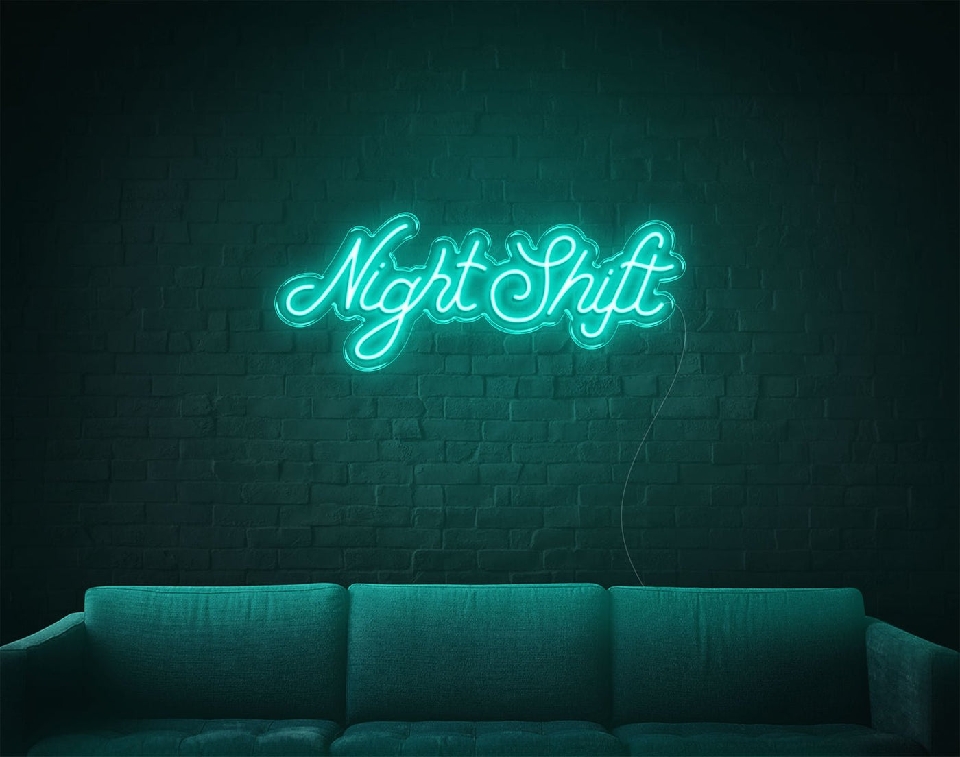 Nightshift LED Neon Sign - 11inch x 30inchTurquoise