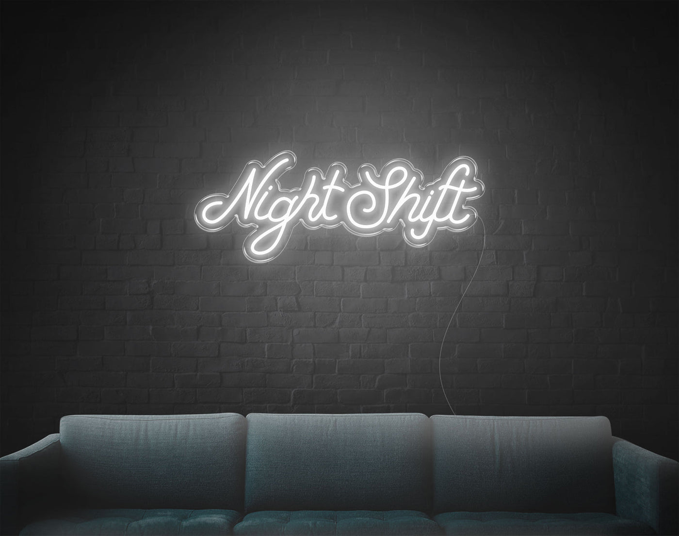 Nightshift LED Neon Sign - 11inch x 30inchWhite