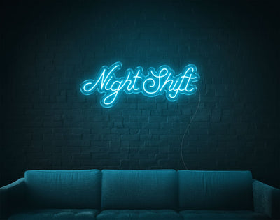 Nightshift LED Neon Sign - 11inch x 30inchBlue