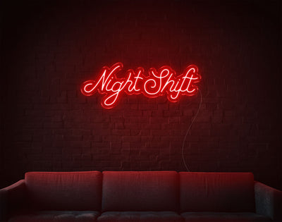 Nightshift LED Neon Sign - 11inch x 30inchRed