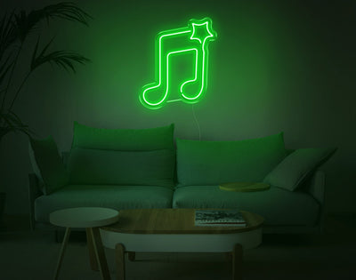 Note LED Neon Sign - 19inch x 16inchGreen