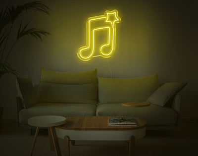 Note LED Neon Sign - 19inch x 16inchYellow