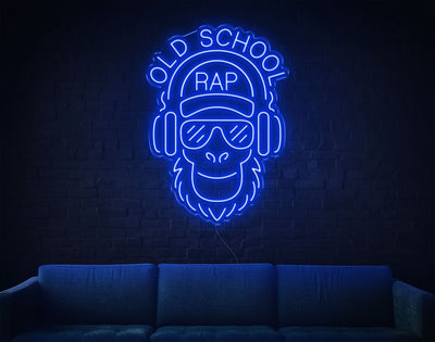 Old School Rap LED Neon Sign - 35inch x 25inchHot Pink