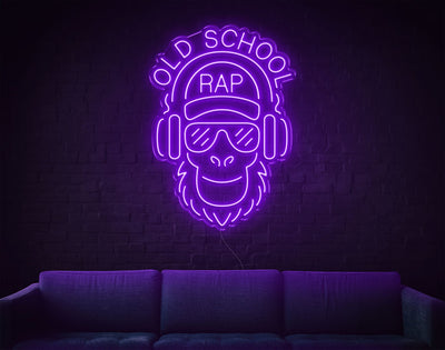 Old School Rap LED Neon Sign - 35inch x 25inchHot Pink