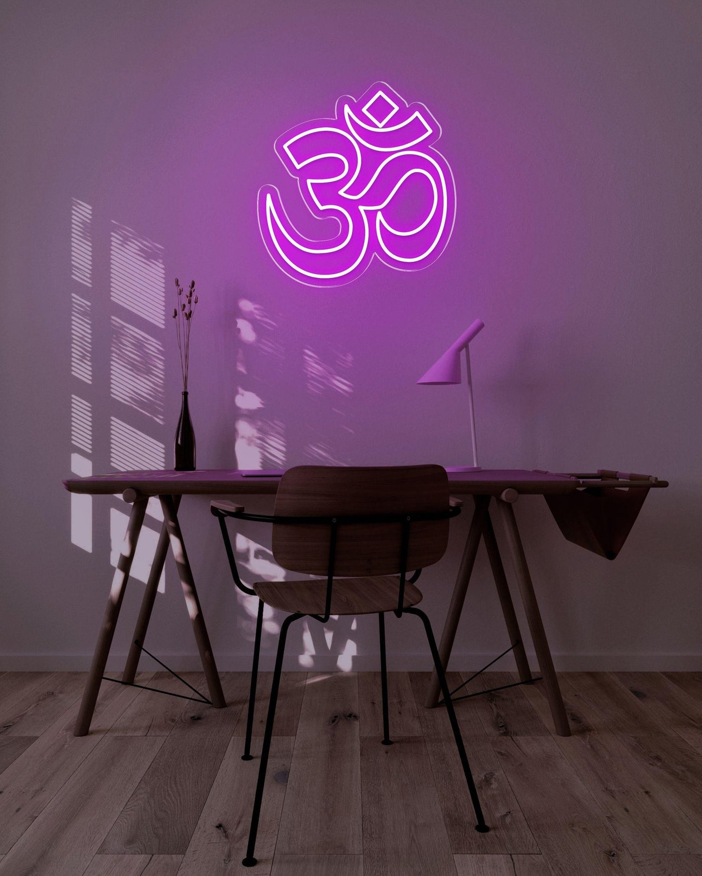 OM LED neon sign - 22inch x 22inchPurple