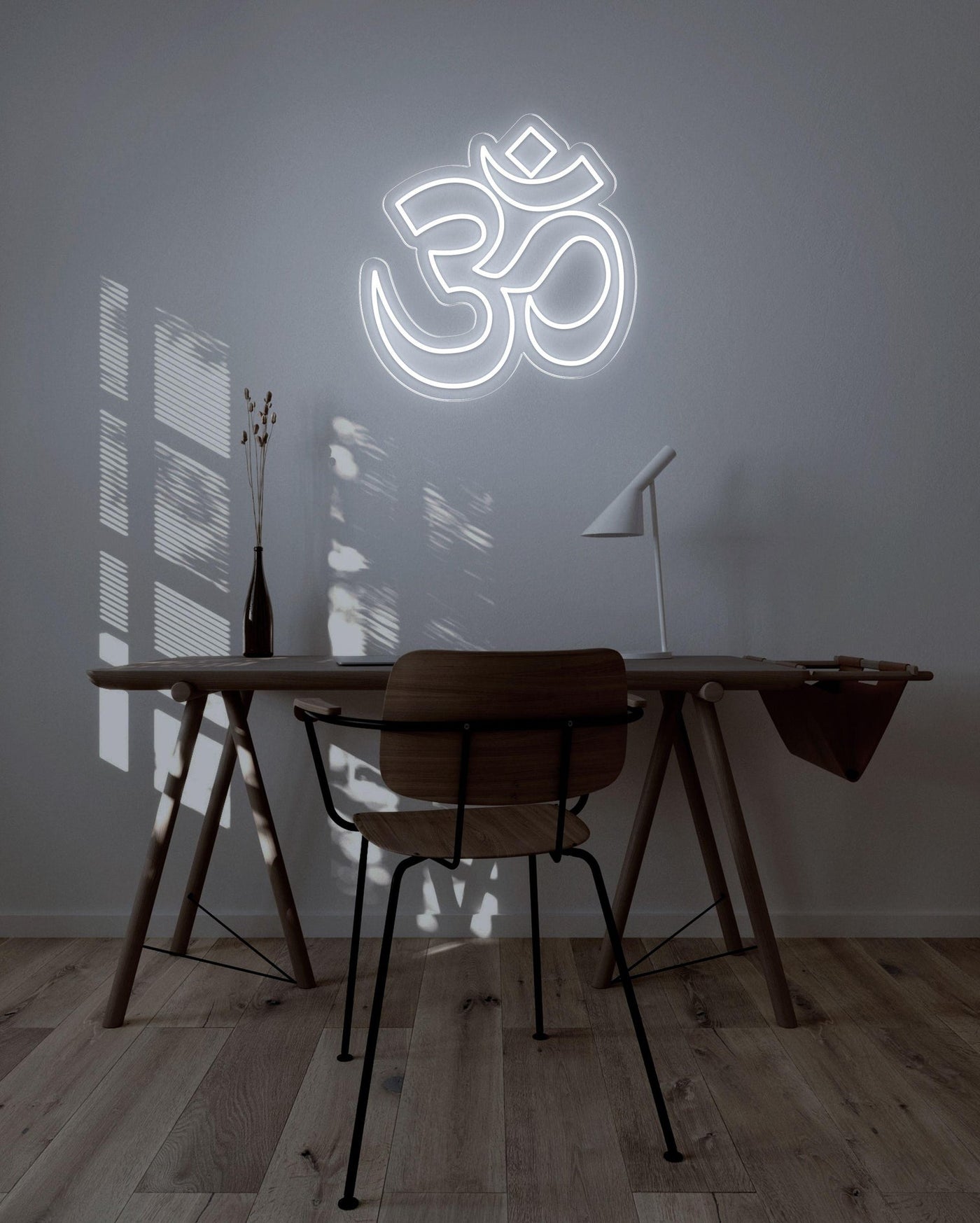OM LED neon sign - 22inch x 22inchTurquoise