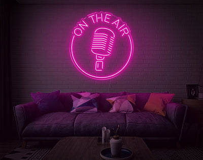On The Air LED Neon Sign - 27inch x 26inchHot Pink