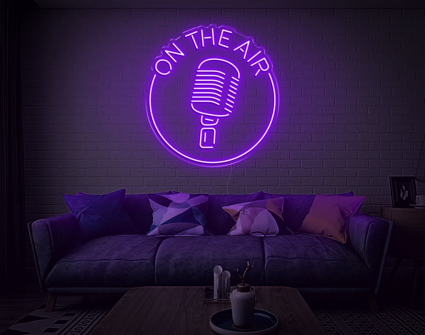 On The Air LED Neon Sign - 27inch x 26inchPurple