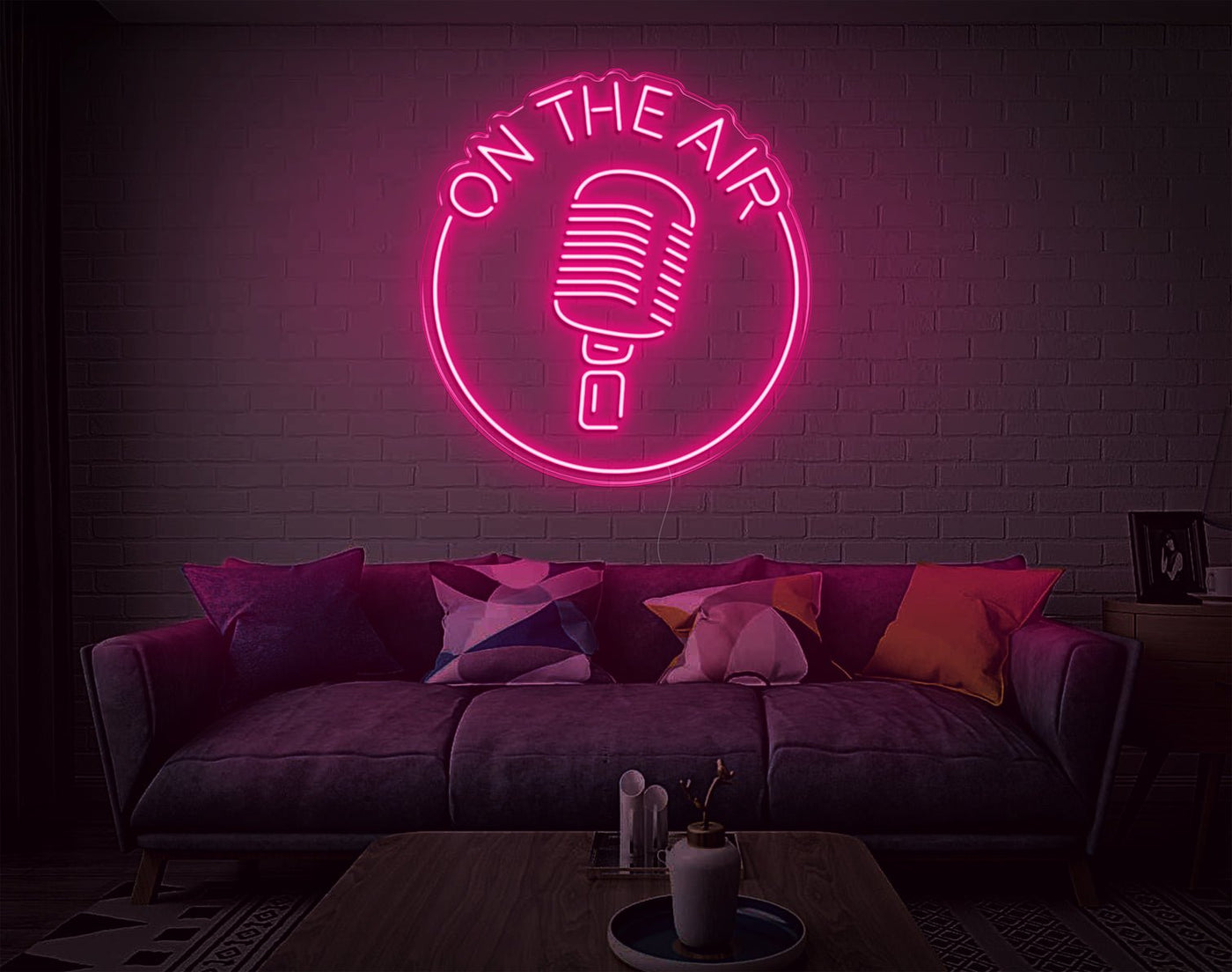 On The Air LED Neon Sign - 27inch x 26inchLight Pink