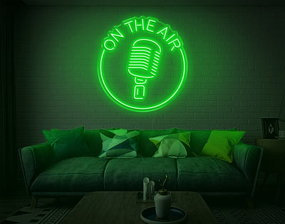 On The Air LED Neon Sign - 27inch x 26inchGreen
