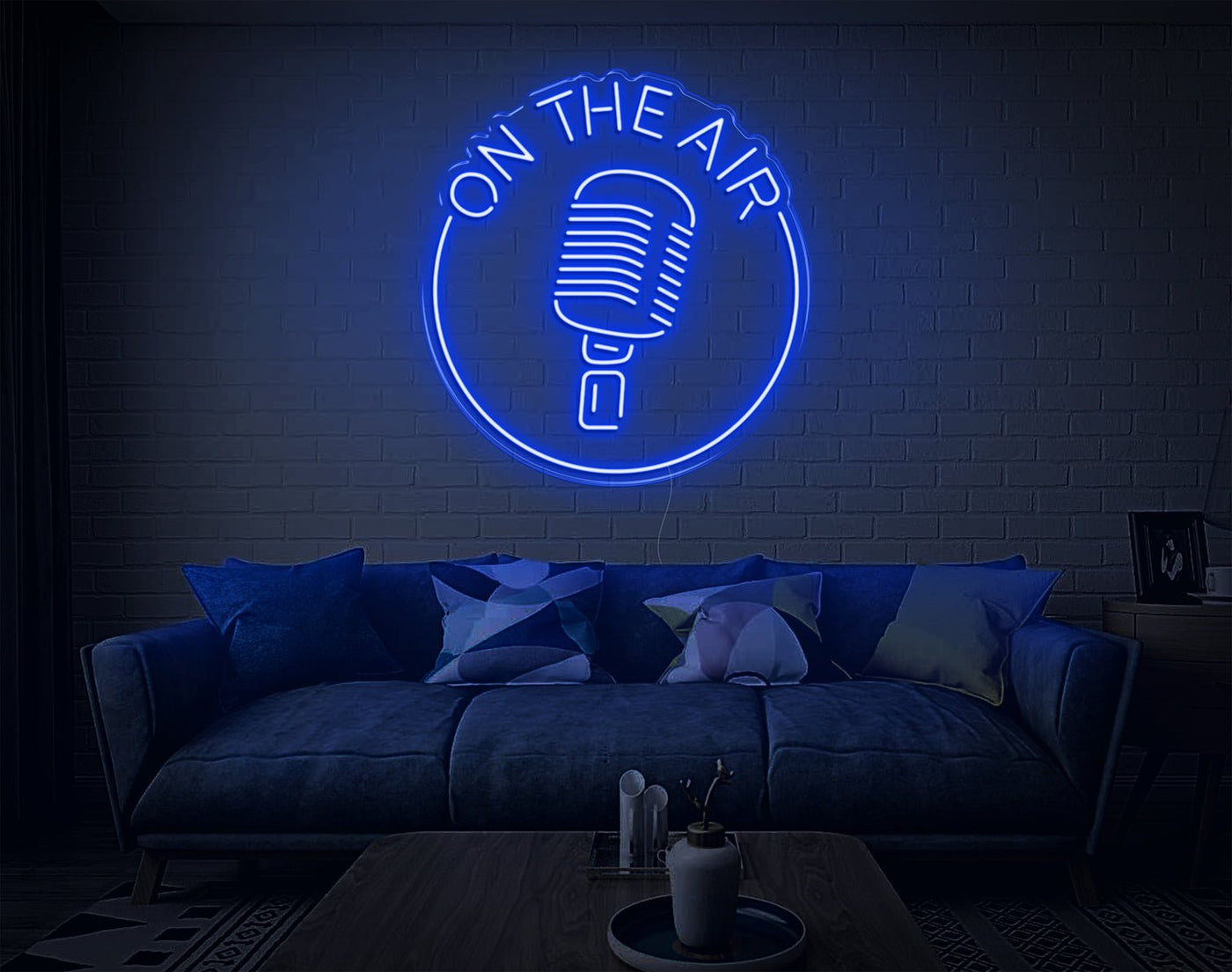 On The Air LED Neon Sign - 27inch x 26inchBlue