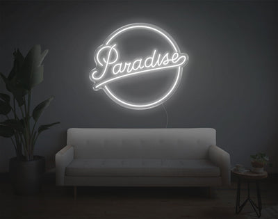 Paradise LED Neon Sign - 24inch x 28inchWhite