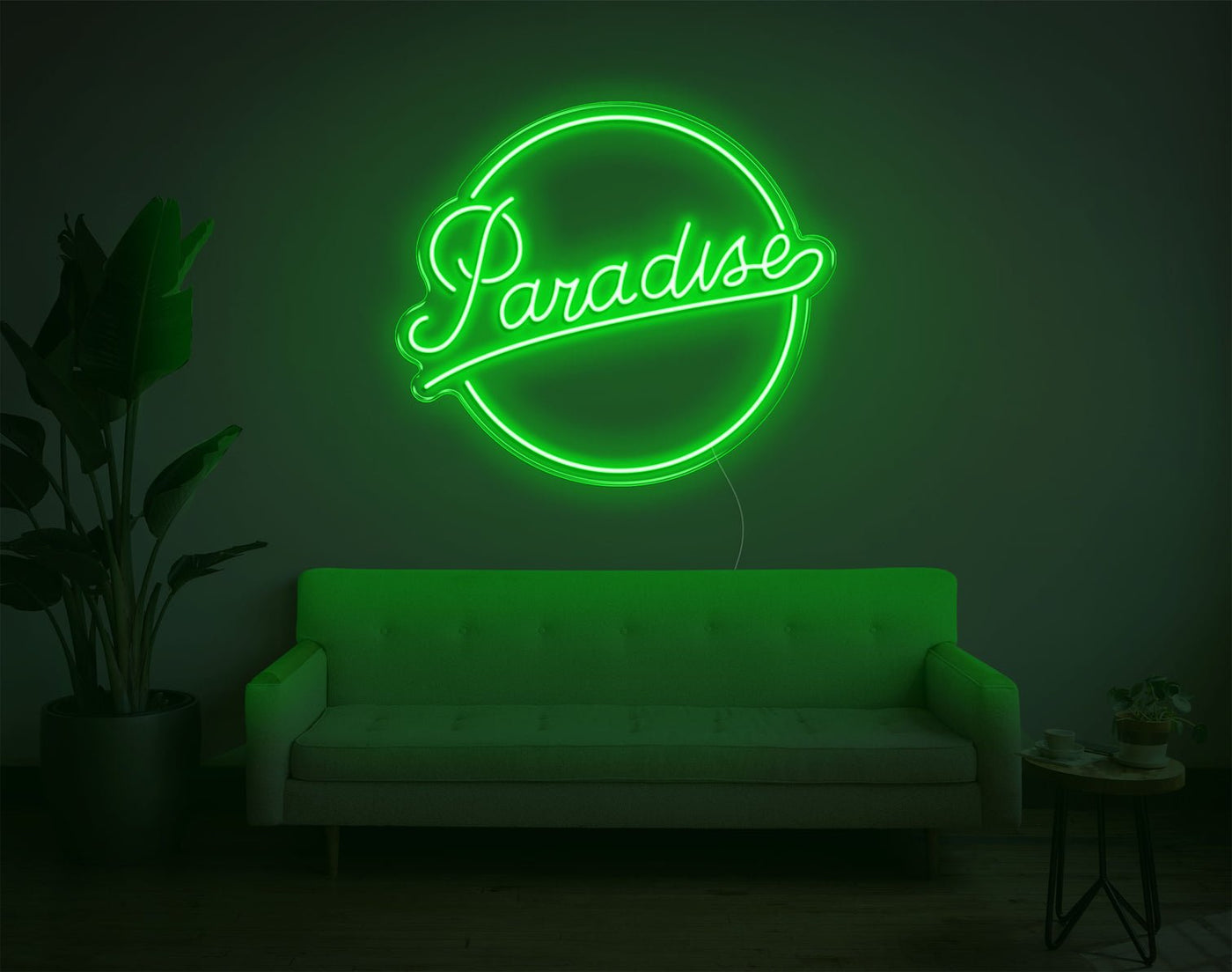 Paradise LED Neon Sign - 24inch x 28inchGreen
