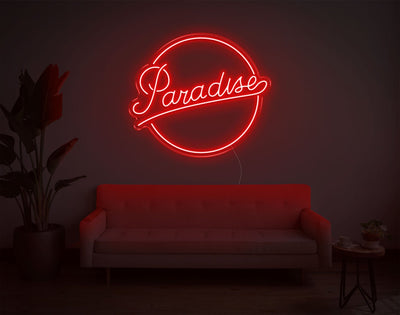 Paradise LED Neon Sign - 24inch x 28inchRed