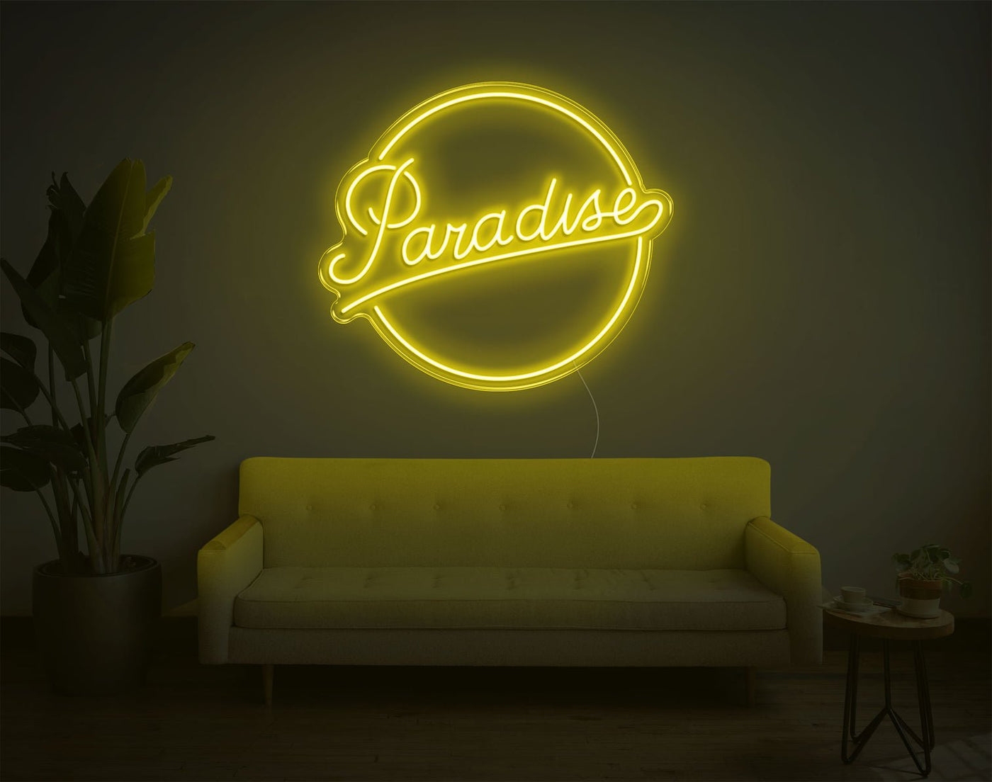 Paradise LED Neon Sign - 24inch x 28inchYellow