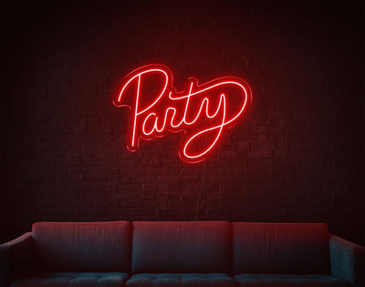 Party LED Neon Sign - 17inch x 24inchRed