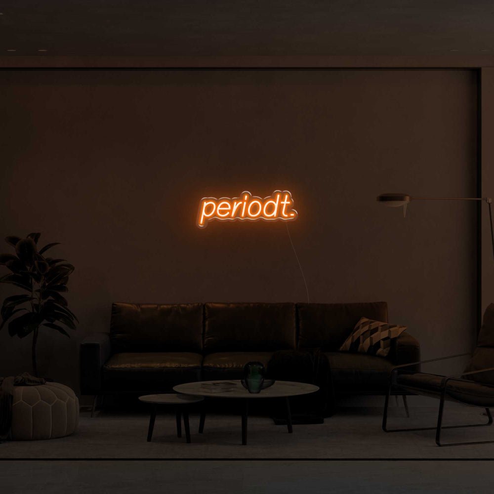 Periodt. LED Neon Sign - 16inch x 7inchDark Orange