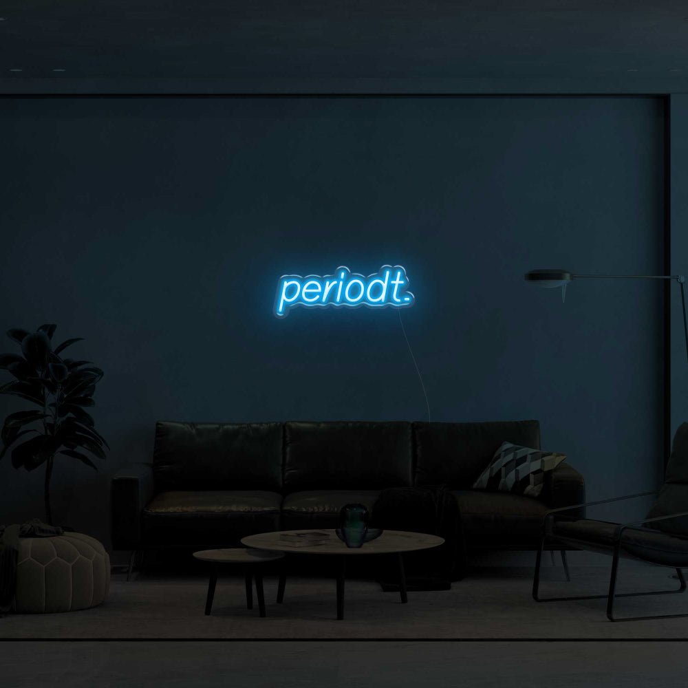 Periodt. LED Neon Sign - 16inch x 7inchIce Blue