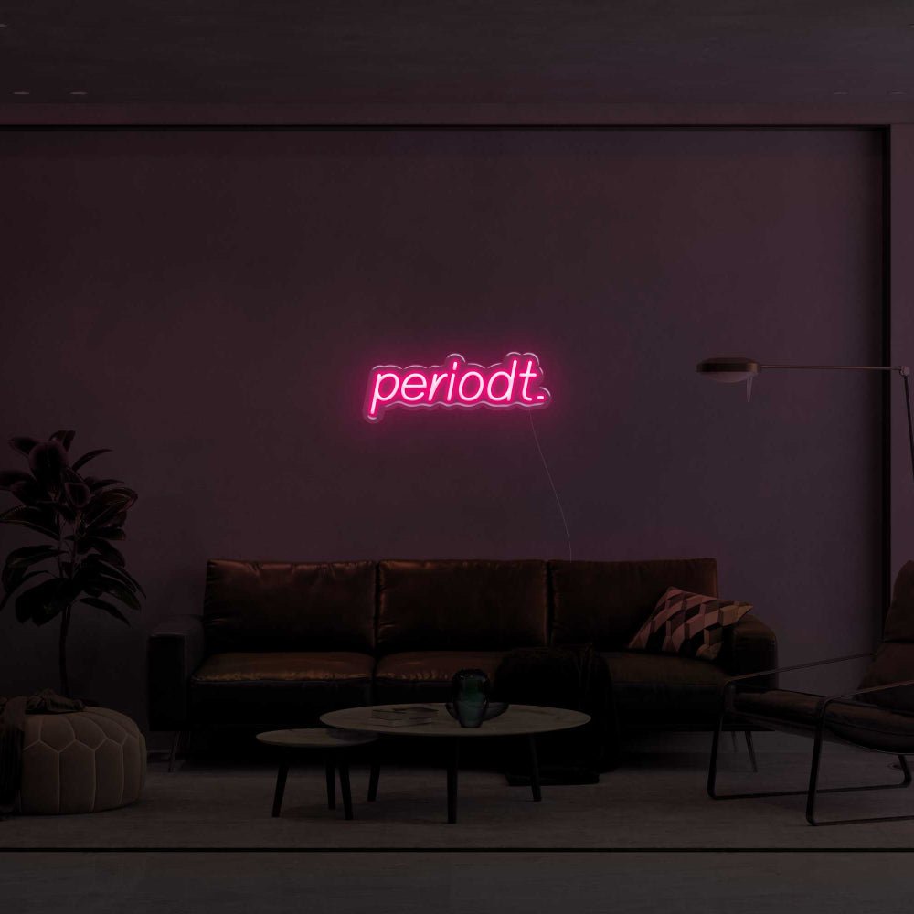 Periodt. LED Neon Sign - 16inch x 7inchLight Pink