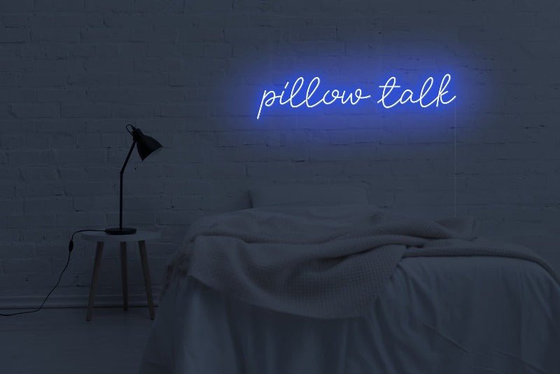 Pillow Talk Neon Sign - White