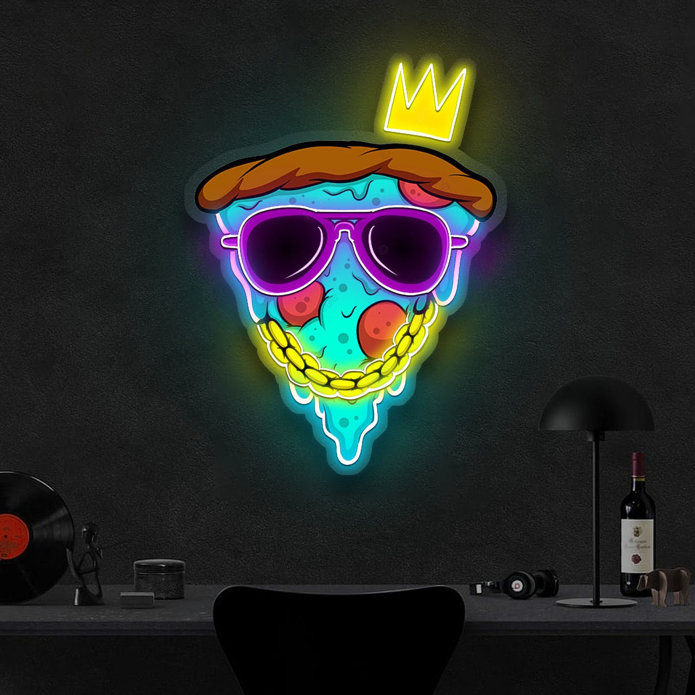 Pizza Swag Neon Sign x Acrylic Artwork - 2ftLED Neon x Acrylic Print