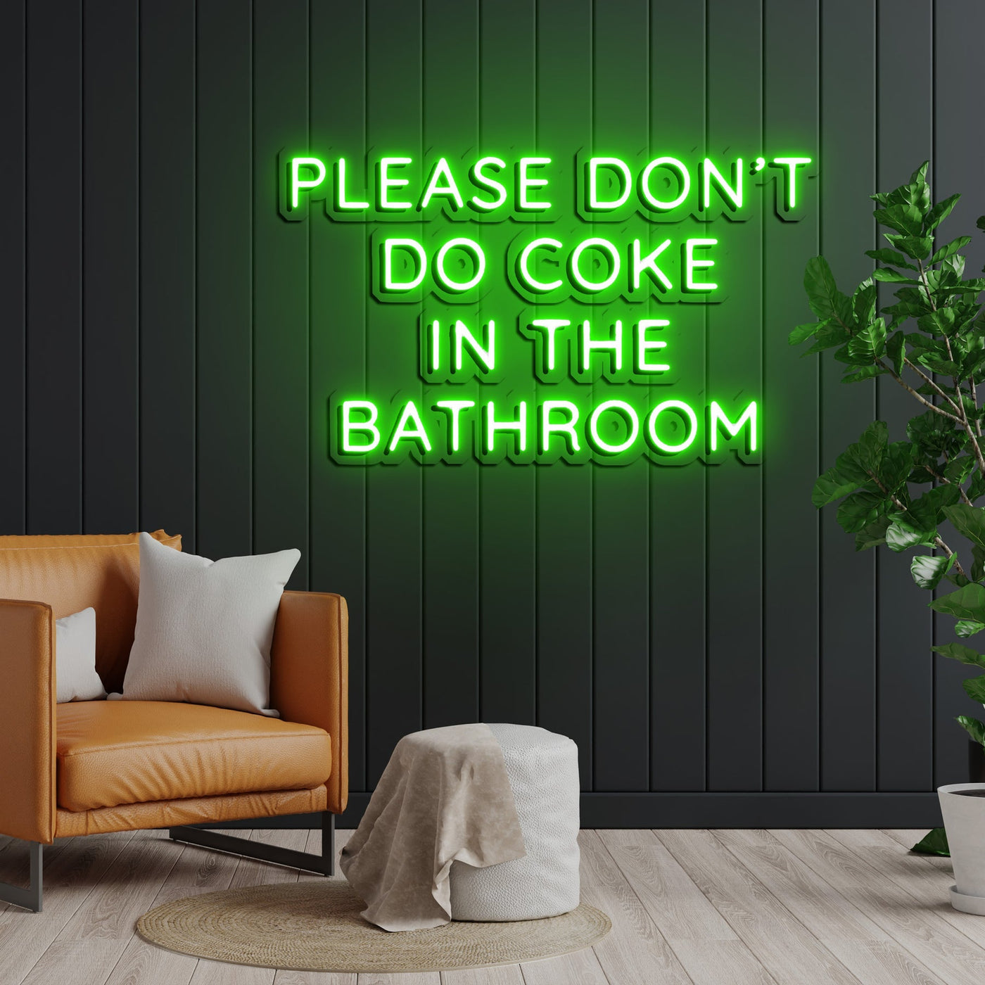 "Please Don't Do Coke In The Bathroom" Neon Sign – BeNeonUnicorn