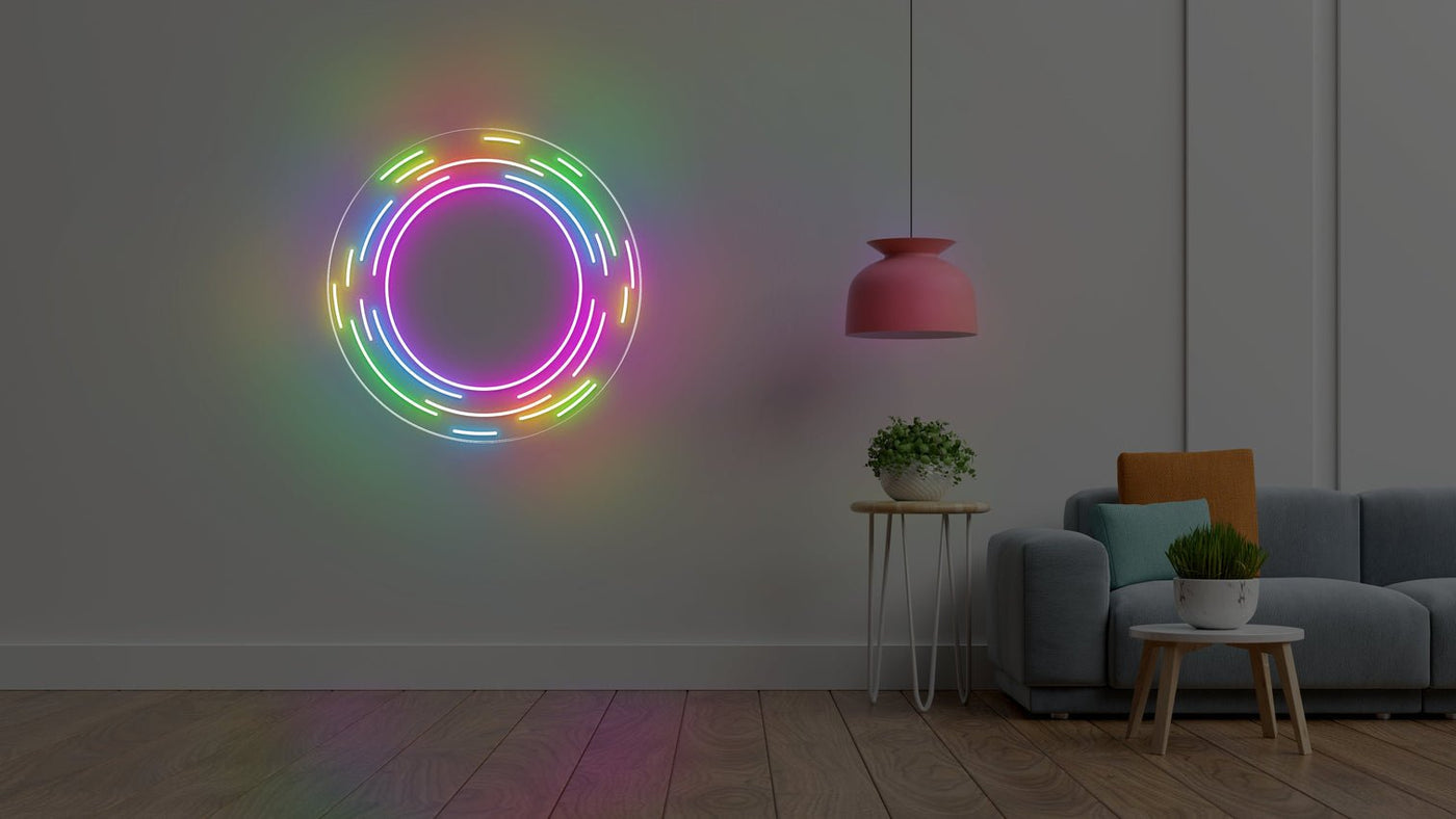 Portal LED neon sign - 41inch x 41inchMulti