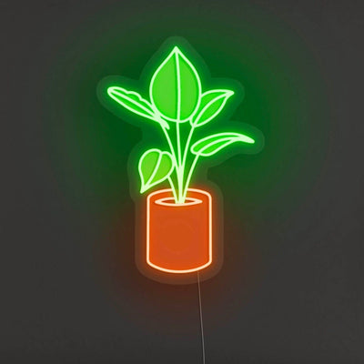 Potted Plant Version 2 LED Neon Sign -