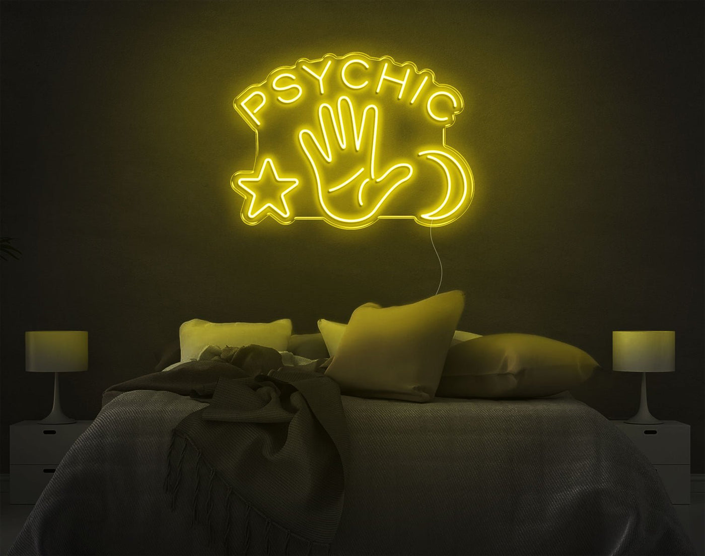 Psychic LED Neon Sign - 20inch x 28inchYellow