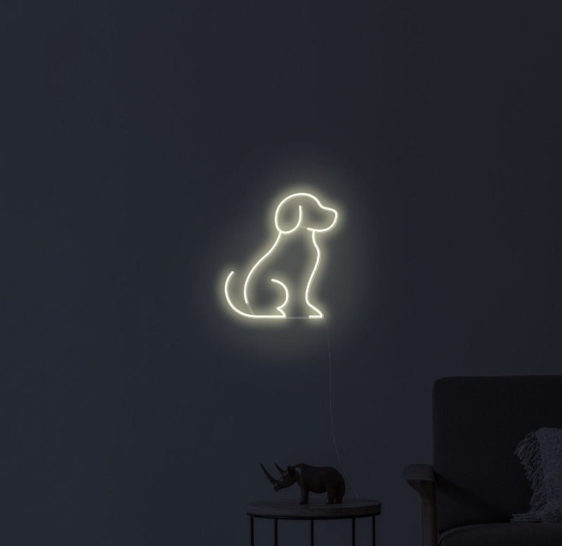 Puppy Neon Sign V2 - White