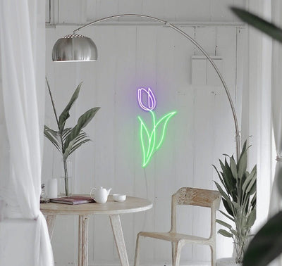 Purple Tulip Neon Sign -