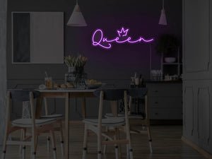 Queen LED Neon Sign - Pink