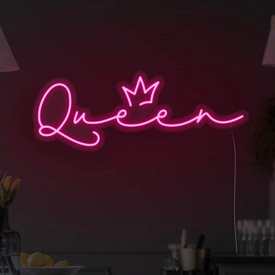 Queen LED Neon Sign - Pink