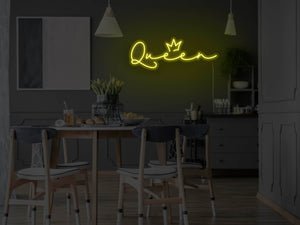 Queen LED Neon Sign - Pink