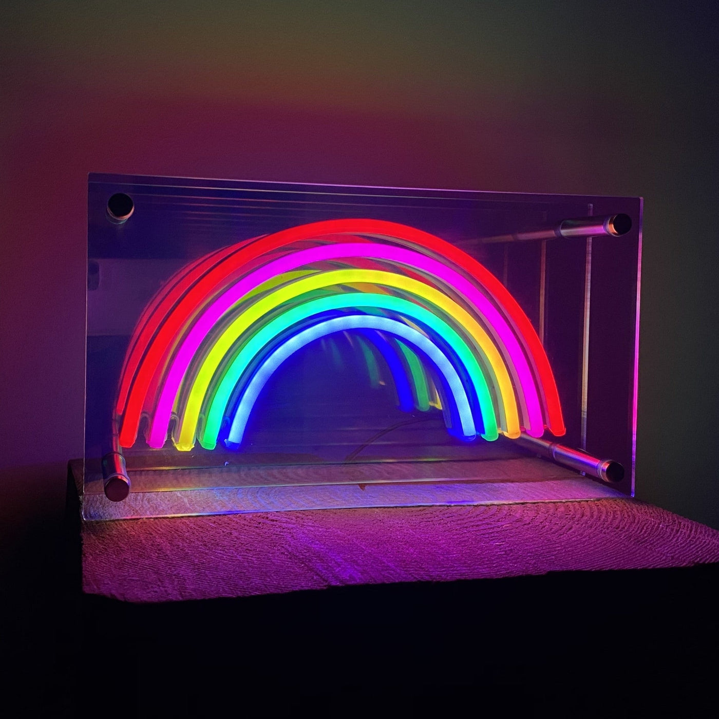 Rainbow infinity mirror LED Neon Sign -