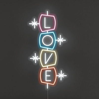 Retro Love LED Neon Sign - Medium