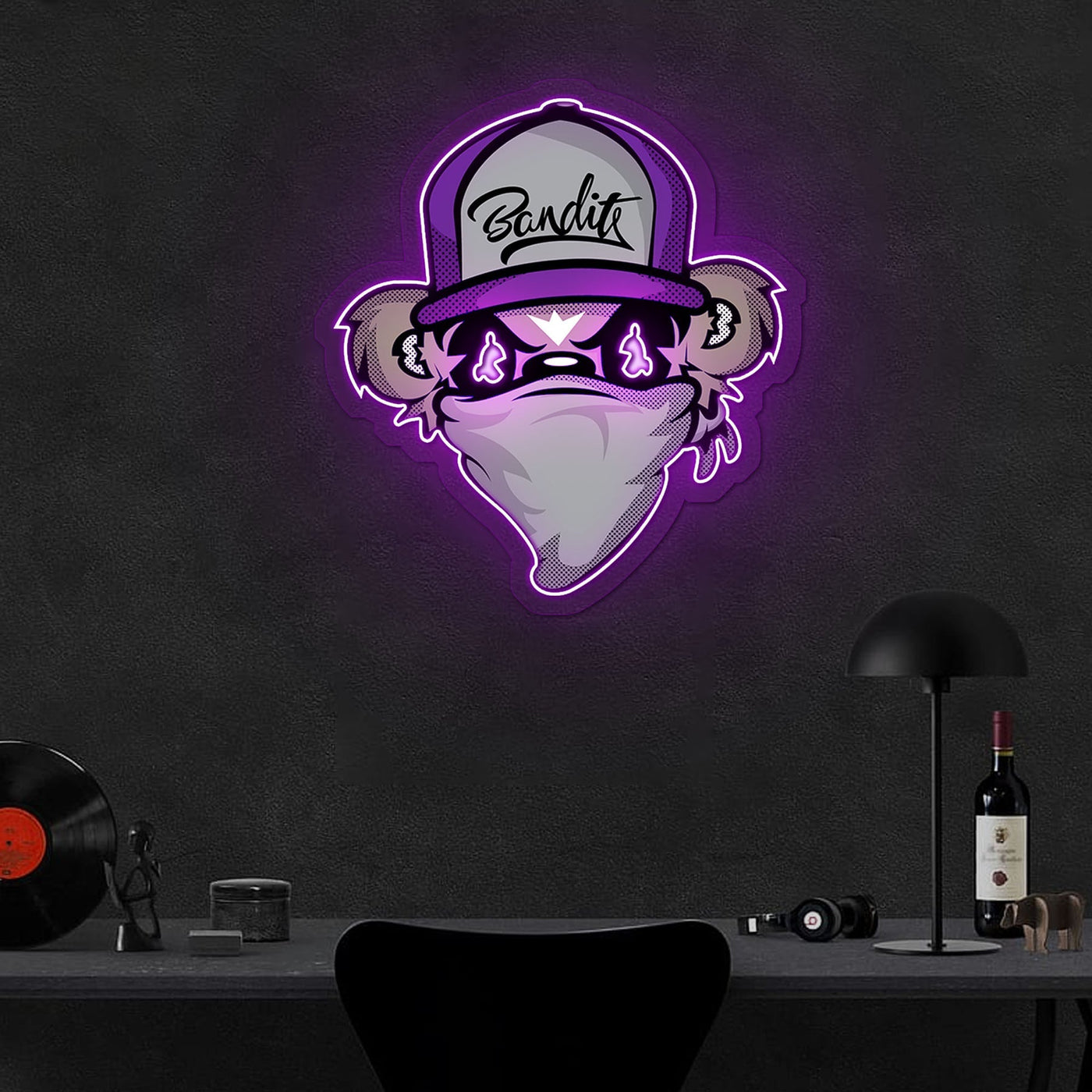 Purple Riddler Logo Riddler Drawing Purple Neon Sign x Acrylic Artwork – BeNeonUnicorn