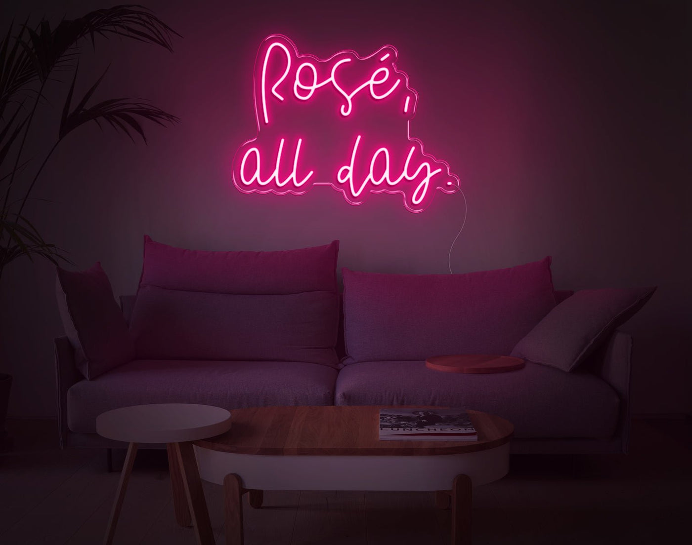 Rose All Day LED Neon Sign - 17inch x 22inchLight Pink