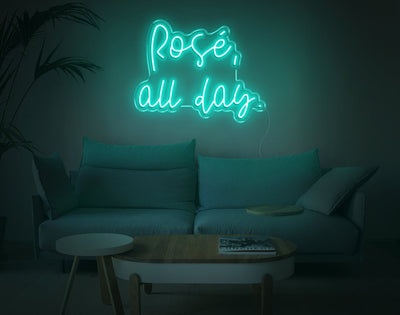 Rose All Day LED Neon Sign - 17inch x 22inchTurquoise