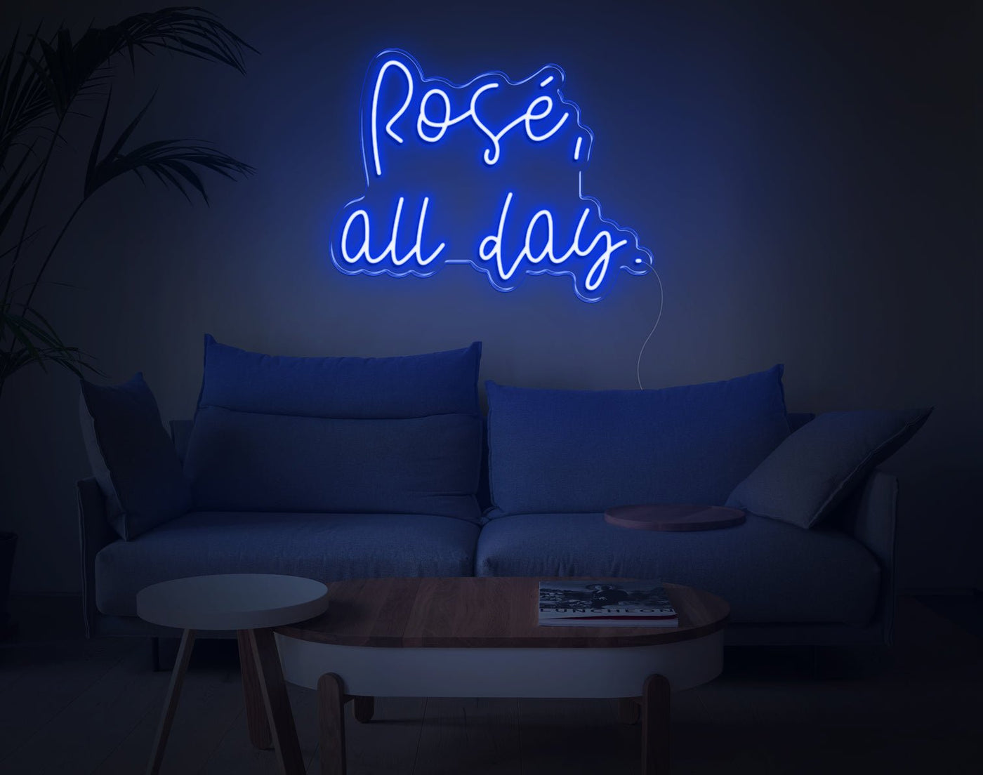 Rose All Day LED Neon Sign - 17inch x 22inchBlue