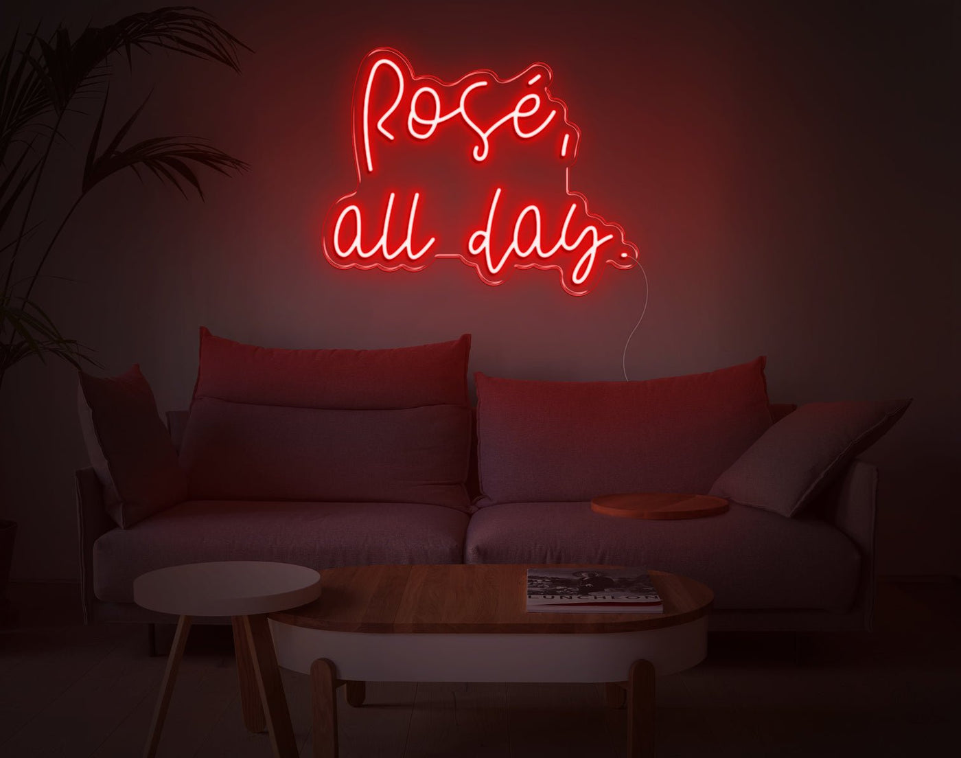 Rose All Day LED Neon Sign - 17inch x 22inchRed