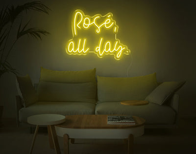 Rose All Day LED Neon Sign - 17inch x 22inchYellow