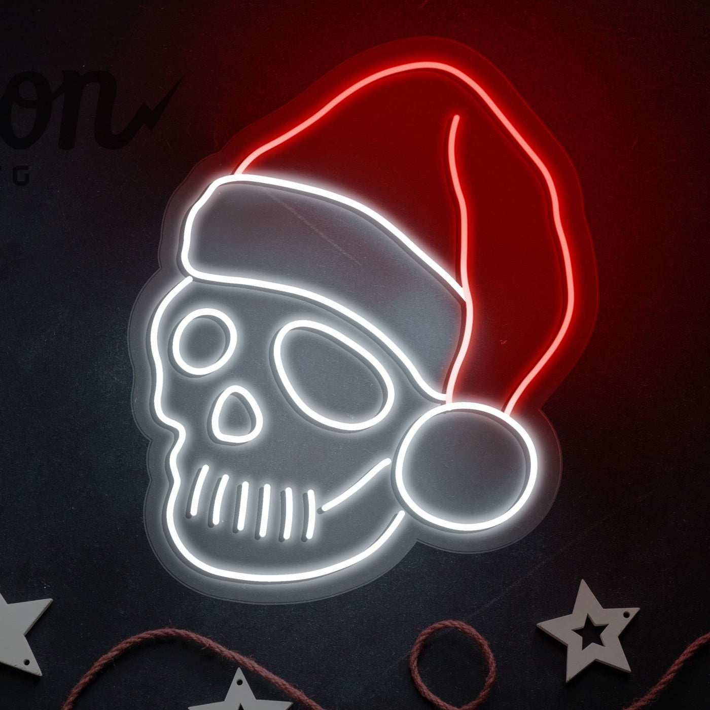 Santa Skull LED Neon Sign -