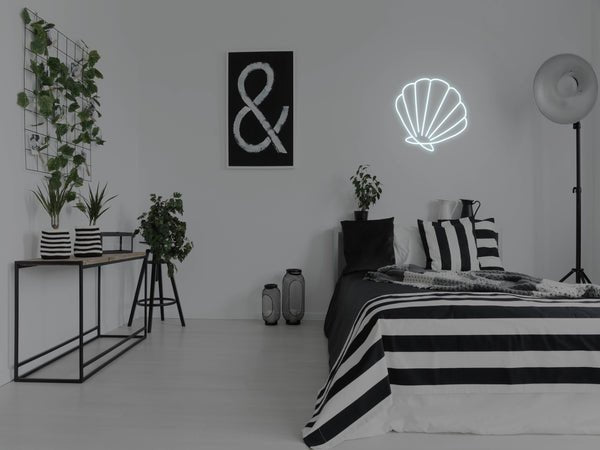 Seashell LED Neon Sign - White
