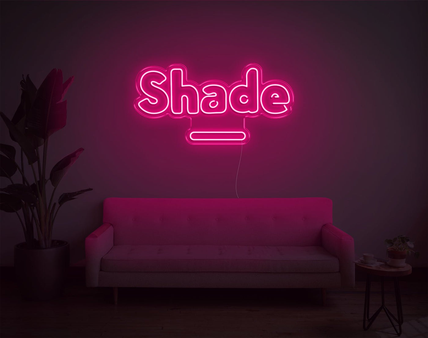 Shade LED Neon Sign - 15inch x 30inchLight Pink