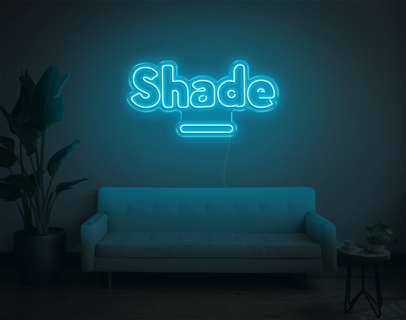 Shade LED Neon Sign - 15inch x 30inchLight Blue