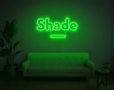 Shade LED Neon Sign - 15inch x 30inchGreen