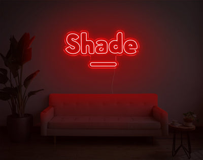 Shade LED Neon Sign - 15inch x 30inchRed